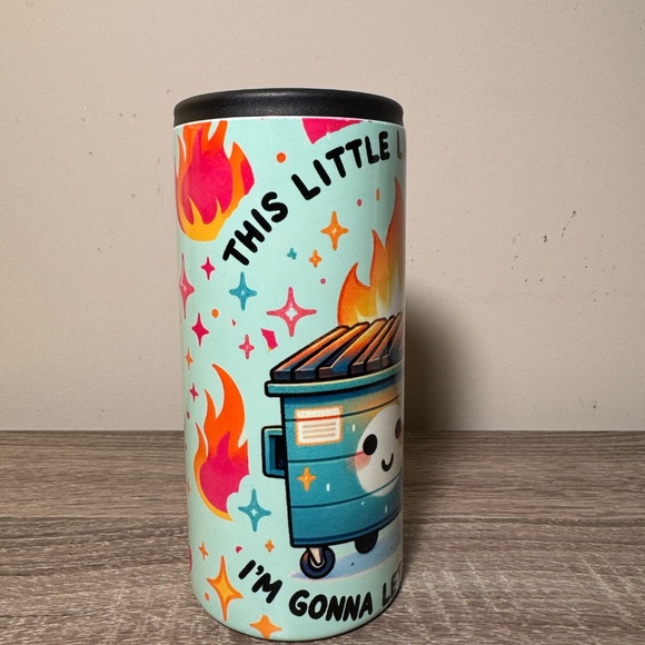 This Little Light of Mine Dumpster Fire Slim Can Tumbler - New - Picture 3 of 4